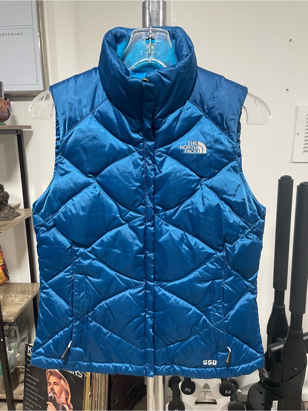 The North Face Blue Quilted 550 Insulated Women's Vest